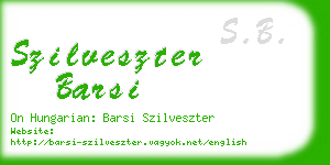 szilveszter barsi business card